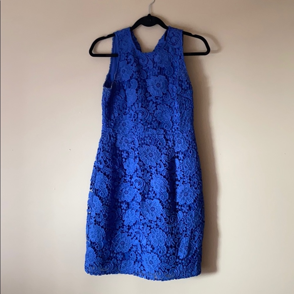 Jcrew - blue lace dress